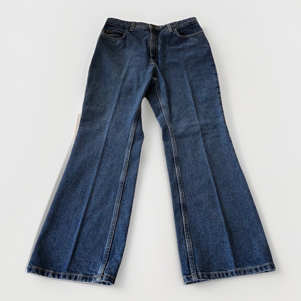 Lands' End Women's Jeans Size 12 Original Fit Traditional Waist Boot Leg